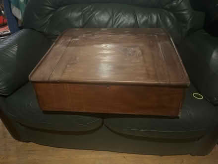 Photo of free Antique wooden desk top writing bureau with hinged lid. (Bowerham LA1) #1
