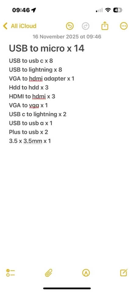 Photo of free Mixed charging cables and AV leads (Hp6 6bt) #1