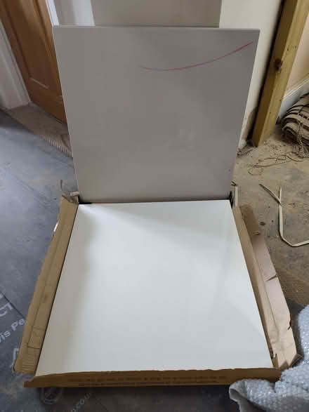 Photo of free 4 Plain white tiles 600x600mm (Marston OX3) #1