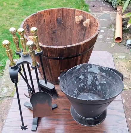 Photo of free Fireplace tools coal bucket (Chalfont St. Peter, SL9) #1
