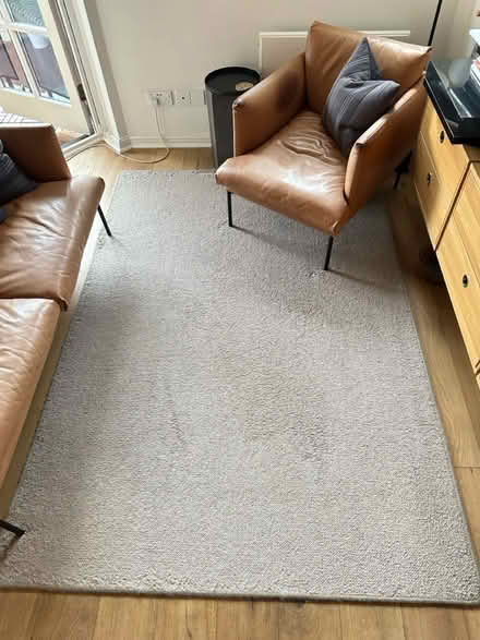 Photo of free Beige hand knotted Wool Rug (Clerkenwell EC1R) #1