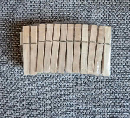 Photo of free Pack Of 24 Wooden Clothes Pegs (Handforth SK9) #1