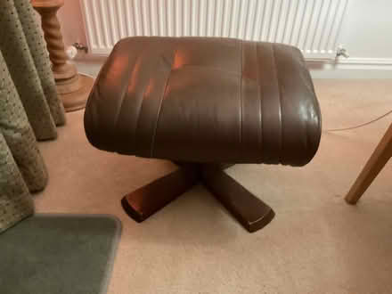 Photo of free Brown leather footstool (Sundorne SY1) #1
