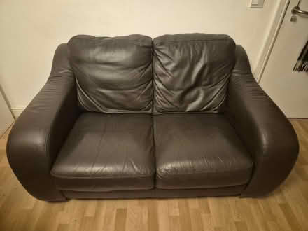 Photo of free Two seater leather sofa (Walthamstow E17) #1