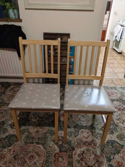 Photo of free 2 dining room table chairs (Badshot lea) #1