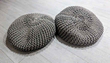 Photo of free Grey knitted footstools/poufs (St Albans AL1) #1