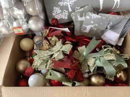 Photo of free Christmas tree stand and decs (Horseheath, Mill Green CB21) #2