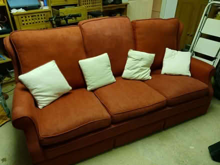 Photo of free Three seater settee & chair (Settle BD24) #1
