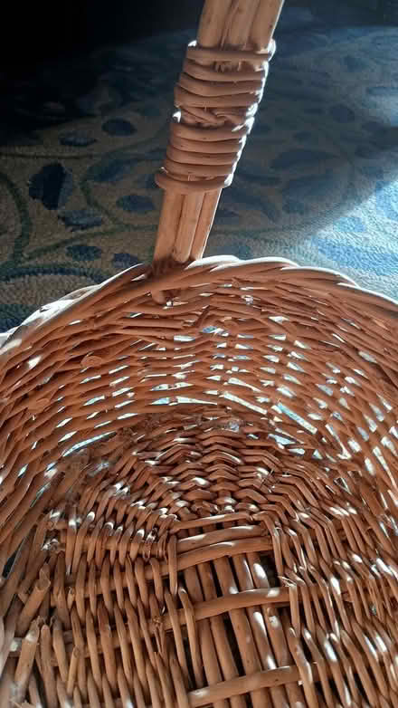Photo of free Oval wicker basket 14x14 (Somerville, off Cedar St) #2