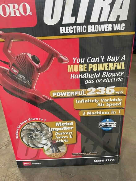 Photo of free Toro Electric blower vac (Potomac) #3