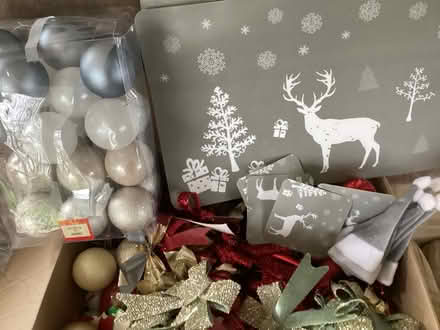 Photo of free Christmas tree stand and decs (Horseheath, Mill Green CB21) #3