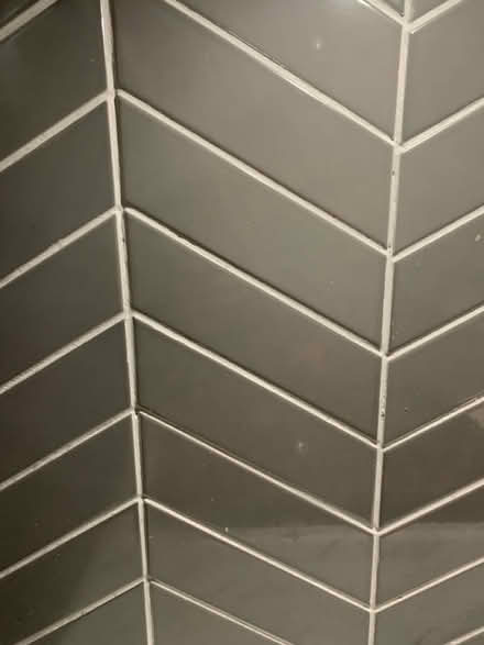 Photo of free Dark grey chevron wall tiles (Quinton, B32) #1