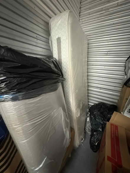 Photo of free Twin bedframe & box Mattress (Ridgewood/Paramus) #1