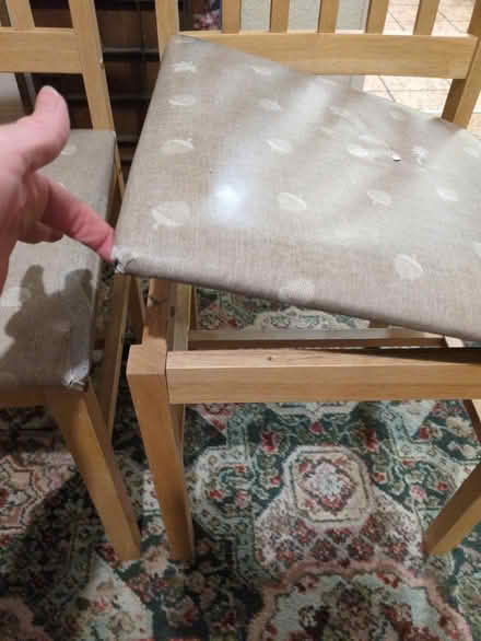Photo of free 2 dining room table chairs (Badshot lea) #3