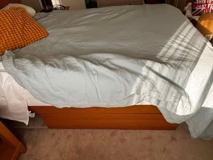 Photo of free Bed frame with firm mattress and storage drawer (Ravenscourt Park W6) #1