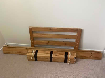 Photo of free single pine slatted bed frame (Fishponds BS16) #3