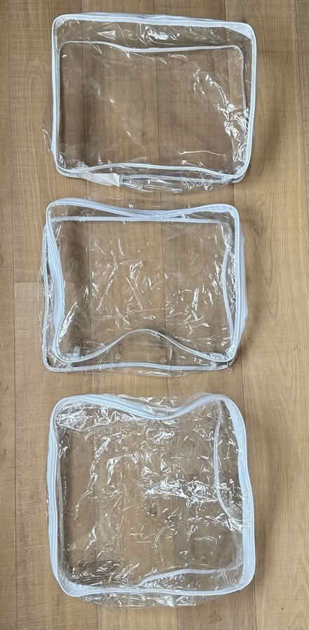 Photo of free 3 zip-up plastic storage bags (Rowlands Castle PO9) #1