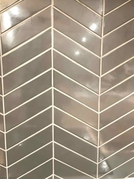 Photo of free Dark grey chevron wall tiles (Quinton, B32) #2