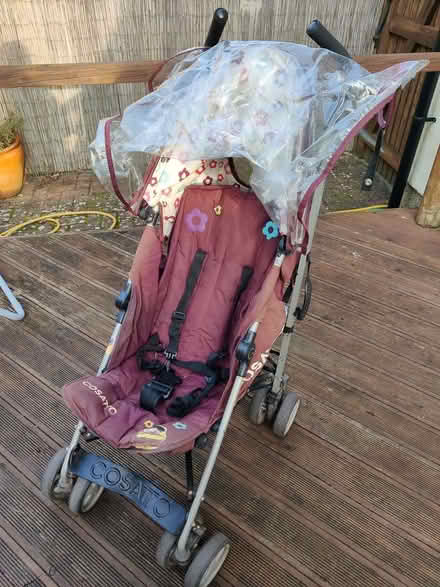Photo of free Cosatto purple buggy with foot muff and rain cover (Woodley RG6) #3