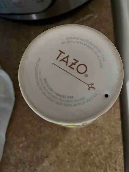 Photo of free Tazo Coffee/Tea Ceramic Tumbler (Silver Spring) #2