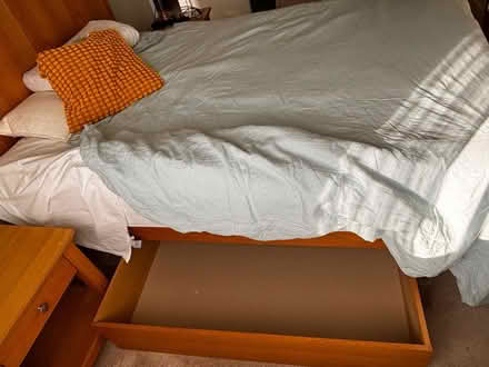 Photo of free Bed frame with firm mattress and storage drawer (Ravenscourt Park W6) #3