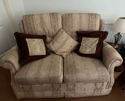 Photo of free Two Seater 3 piece suit & pouffe (B23 5SX) #1