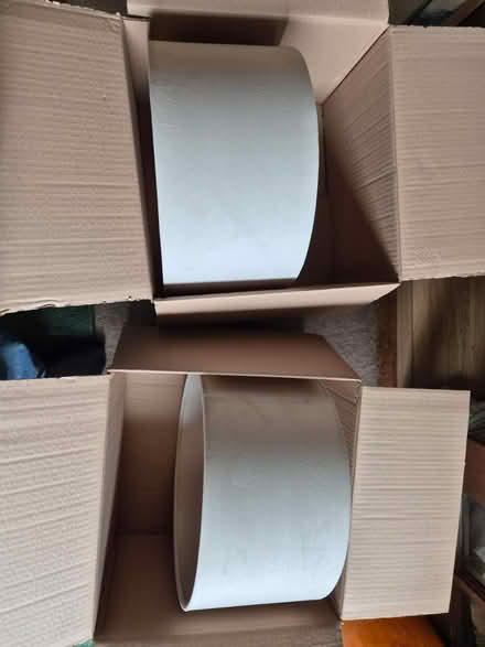 Photo of free 2 X Dunelm Cream Velvet Lampshades (Clerwood EH12) #1