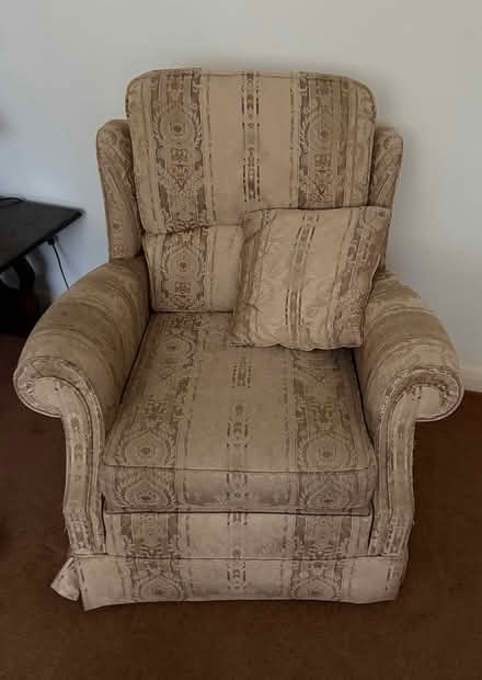 Photo of free Two Seater 3 piece suit & pouffe (B23 5SX) #2