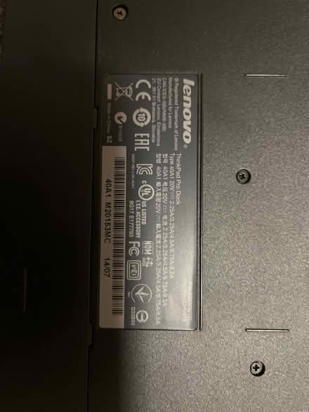 Photo of free Lenovo thinkpad docking station (Heage DE56) #2