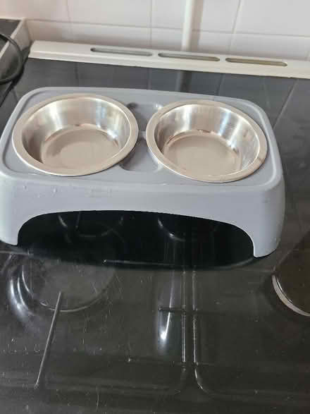 Photo of free Cat food and water bowls with stand (South Reading RG2) #1
