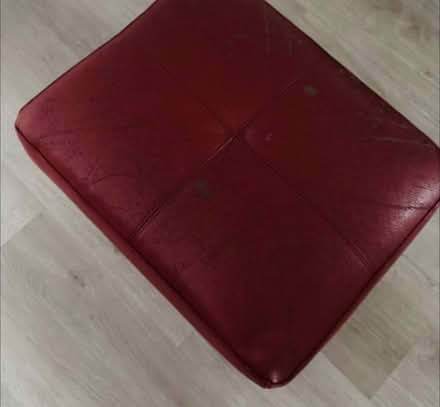 Photo of free Burgundy Leather Footstool (Canton CF11) #2