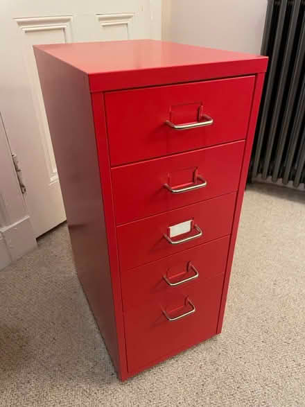 Photo of free Small red filing cabinet (Trinity EH5) #1