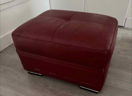 Photo of free Burgundy Leather Footstool (Canton CF11) #1