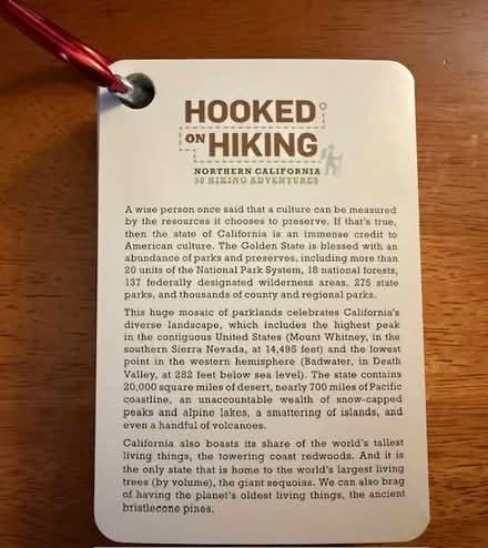 Photo of free Hooked on Hiking Cards (Cupertino - DeAnza and 280) #1