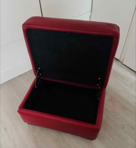 Photo of free Burgundy Leather Footstool (Canton CF11) #4