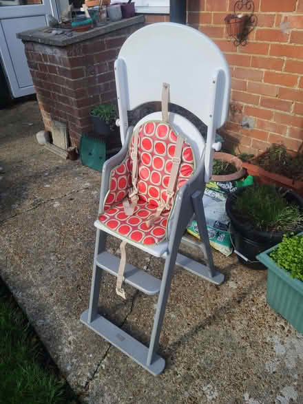 Photo of free highchair - grey with cushion and belts (Worthing BN11) #1
