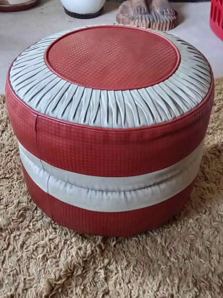 Photo of free Retro leather pouffe (Leeds LS7) #1