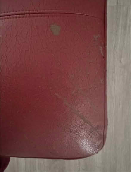 Photo of free Burgundy Leather Footstool (Canton CF11) #3