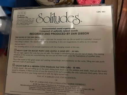 Photo of free Solitudes The Sound of the Surf CD (L5L 5P5) #3