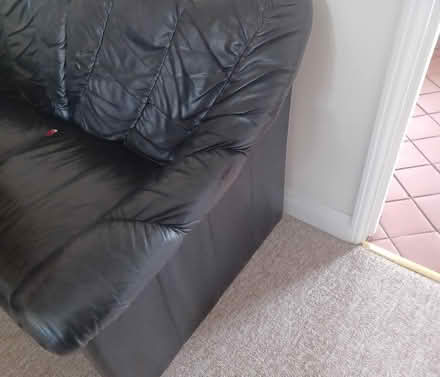 Photo of free Black 2 seater sofa (Woodley RG5) #4