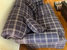 Photo of free Navy blue loveseat (Pottersville, NJ) #3