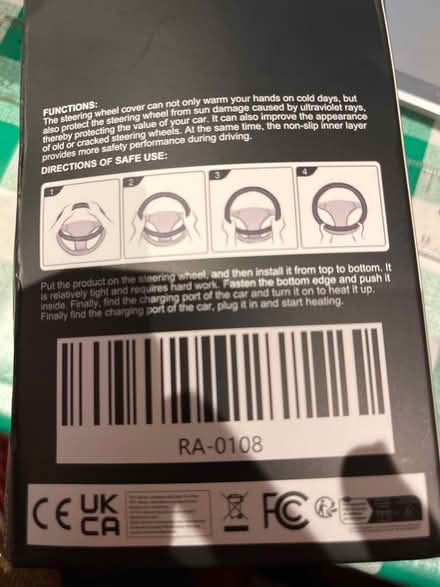 Photo of free Heated steering wheel cover (OX9) #2