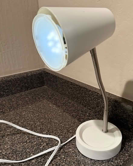 Photo of free White gooseneck LED task lamp (Valencia Avenue, Sunnyvale) #1