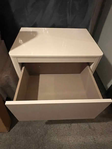 Photo of free Off white 2 drawer bedside table (Burgess Hill RH15) #2