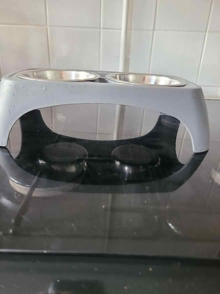 Photo of free Cat food and water bowls with stand (South Reading RG2) #2