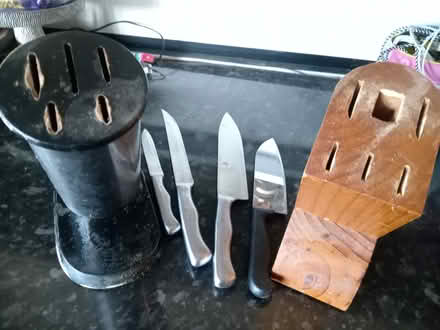 Photo of free 2 knife blocks plus 4 knives (Lower Morden SM4) #1
