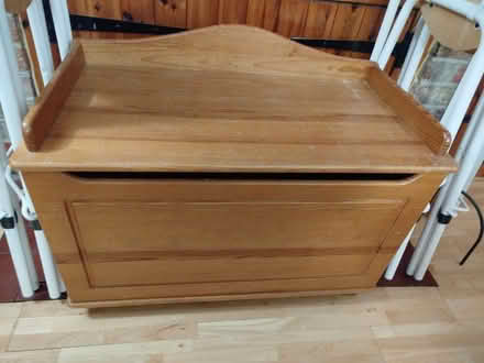 Photo of free Solid wood, good quality, baby changing unit/toy box. (Puckeridge SG11) #1
