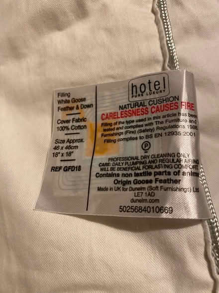 Photo of free Feather Filled Cushions x 3 (West End EH3) #2