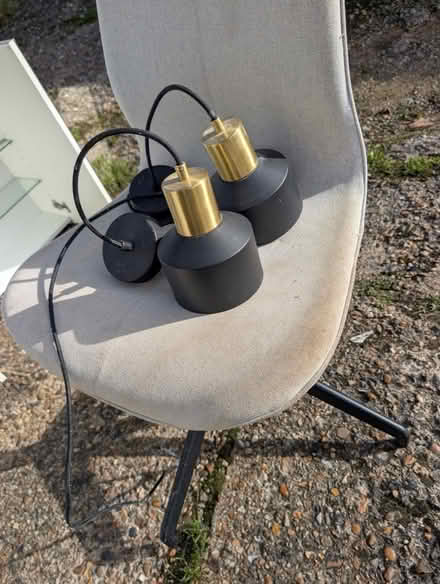 Photo of free Two black light fittings (Ware SG12) #1