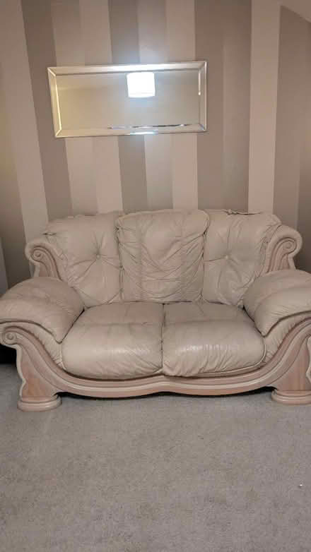 Photo of free Two seater leather sofa (Edinburgh near colinton EH13) #2